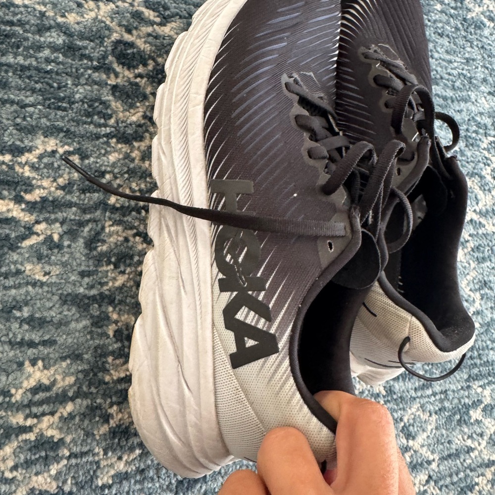 HOKA Black and White Running Shoes